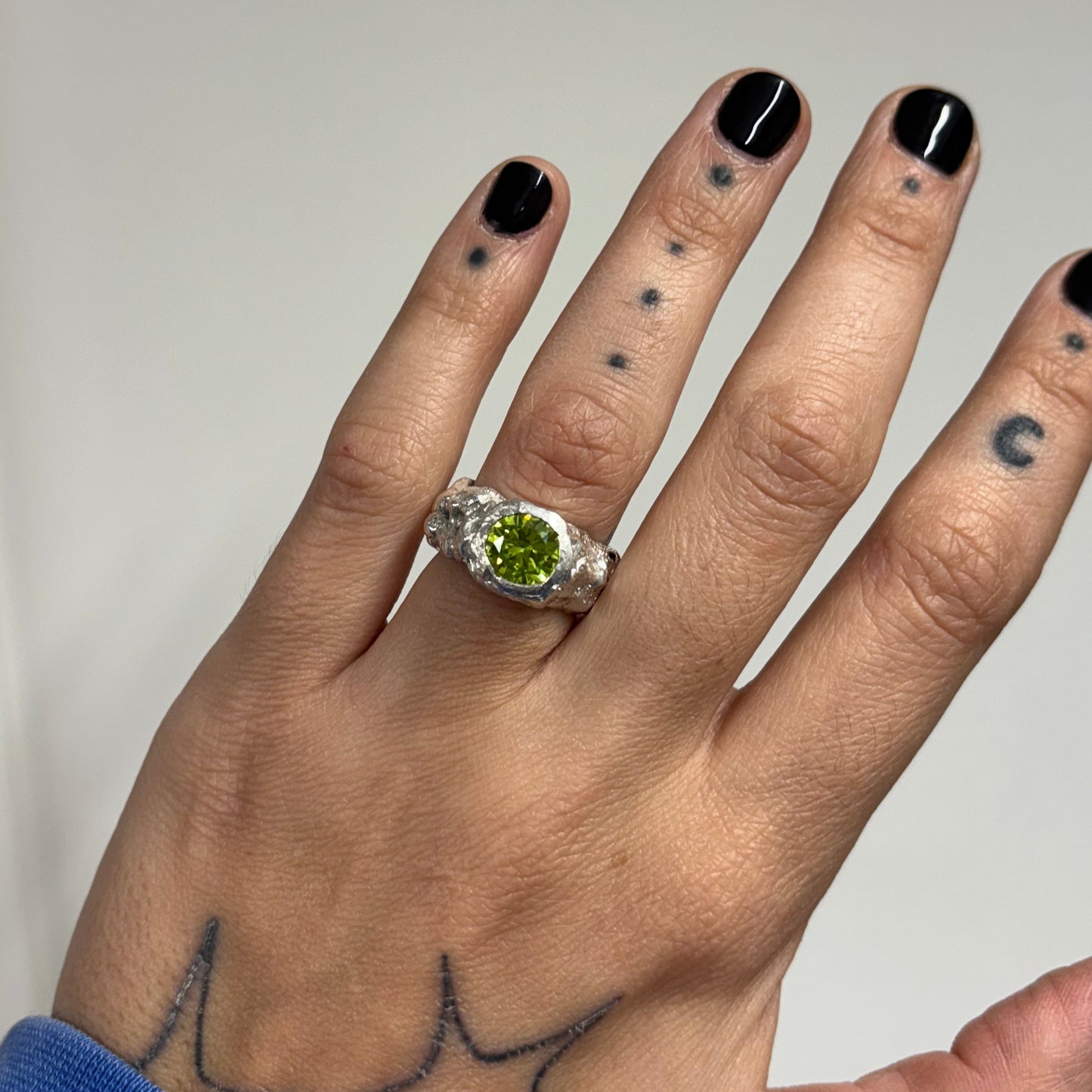 CROCO PLATA PIEDRA VERDE