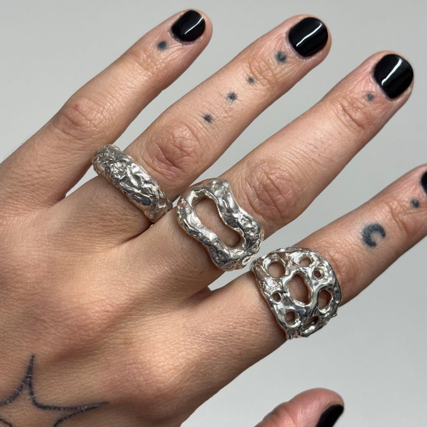 SILVER BRAIN RING