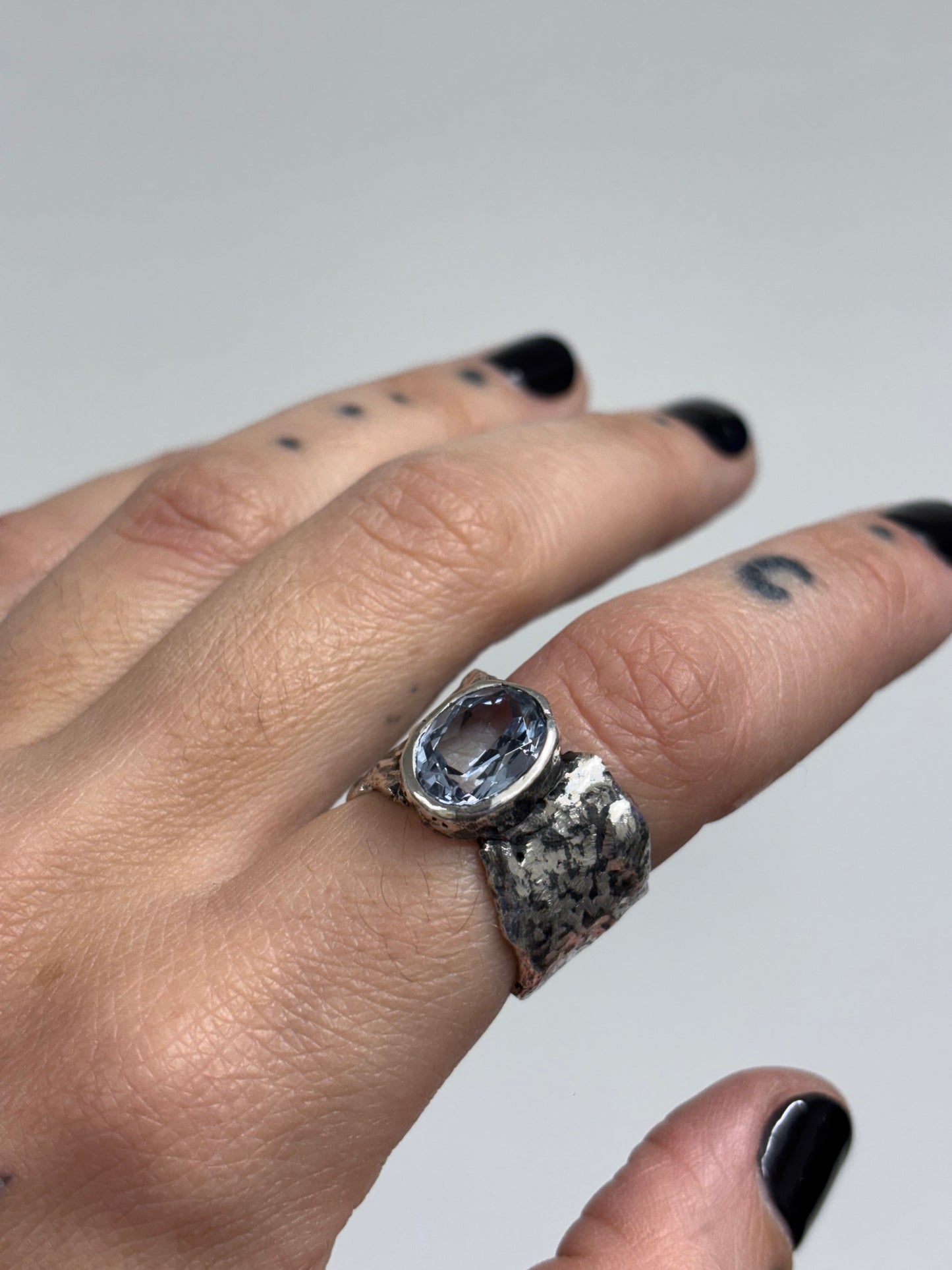 ANILLO PLATA Y TOPACIO
