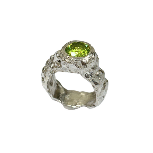 CROCO PLATA PIEDRA VERDE