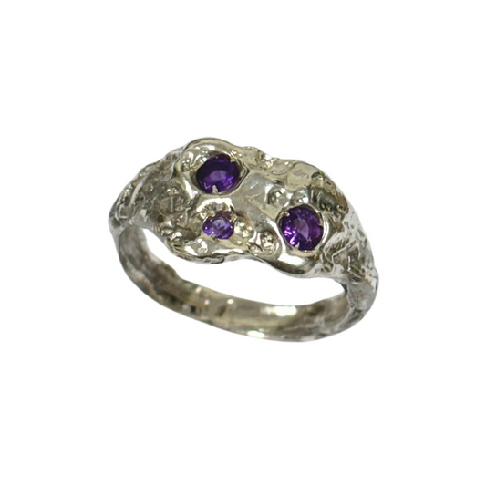 ANILLO TRIO PLATA AMATISTAS