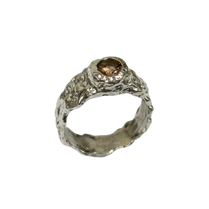 MINI CROCO PLATA PIEDRA CHAMPAGNE