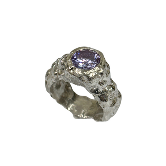 CROCO PLATA PIEDRA LILA