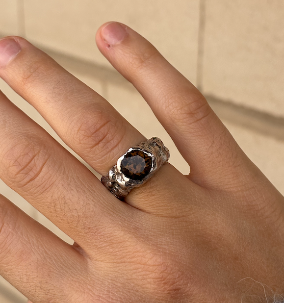 CROCO SILVER SMOKY QUARTZ