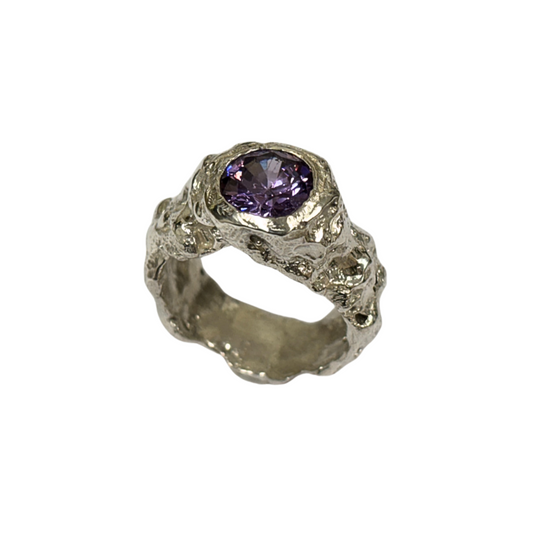 CROCO PLATA PIEDRA MORADA