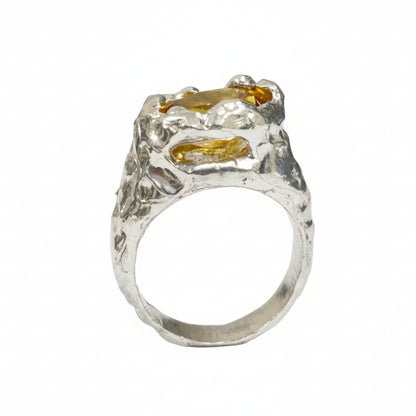 ANILLO KING PLATA Y CITRINO