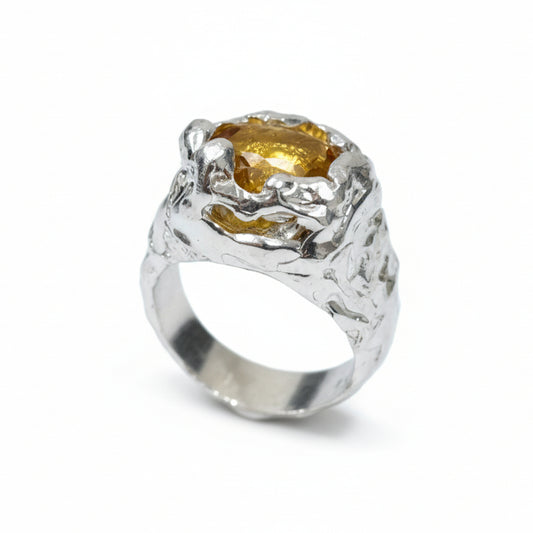 ANILLO KING PLATA Y CITRINO