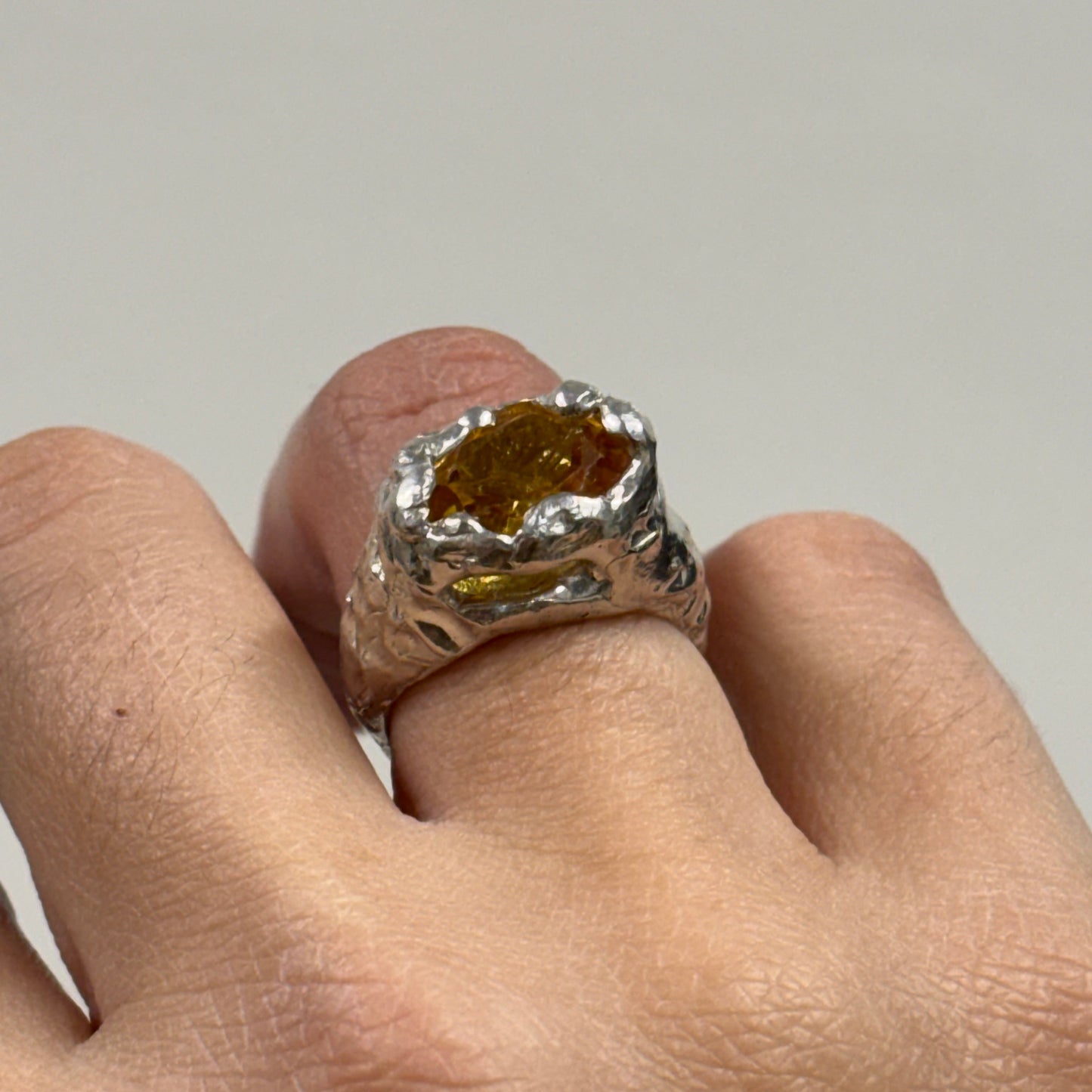 ANILLO KING PLATA Y CITRINO