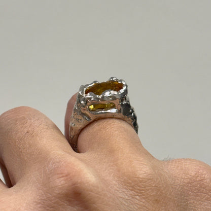ANILLO KING PLATA Y CITRINO