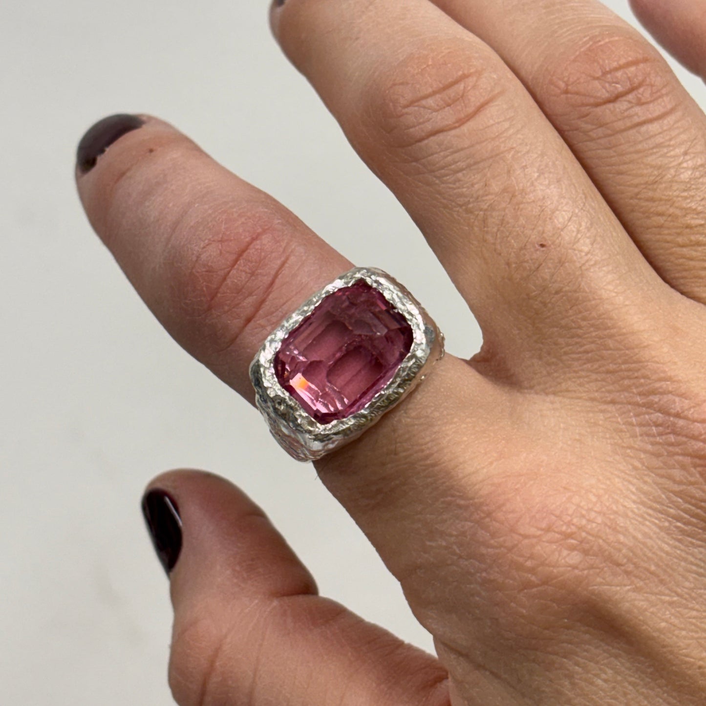 ANILLO PINK PLATA