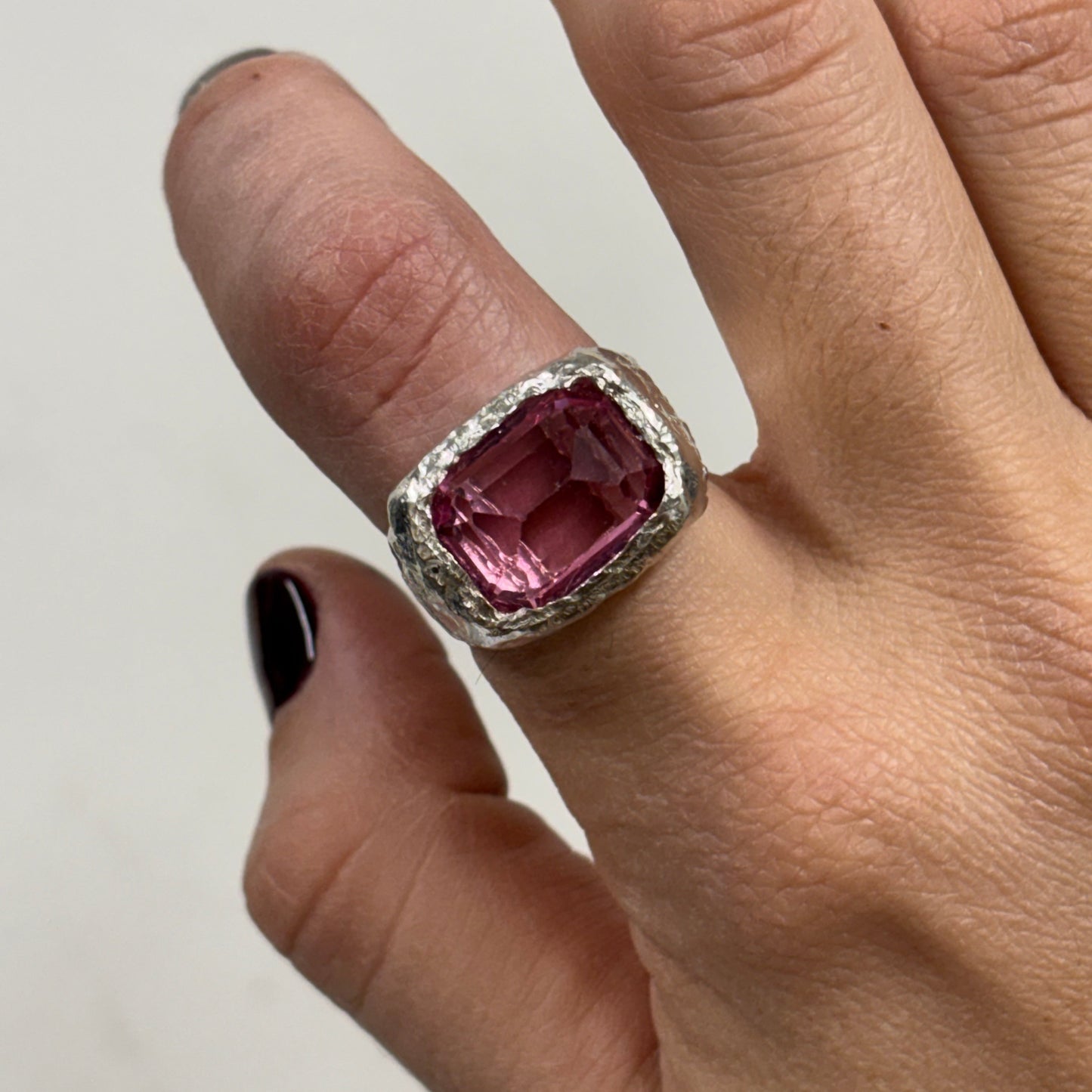 ANILLO PINK PLATA