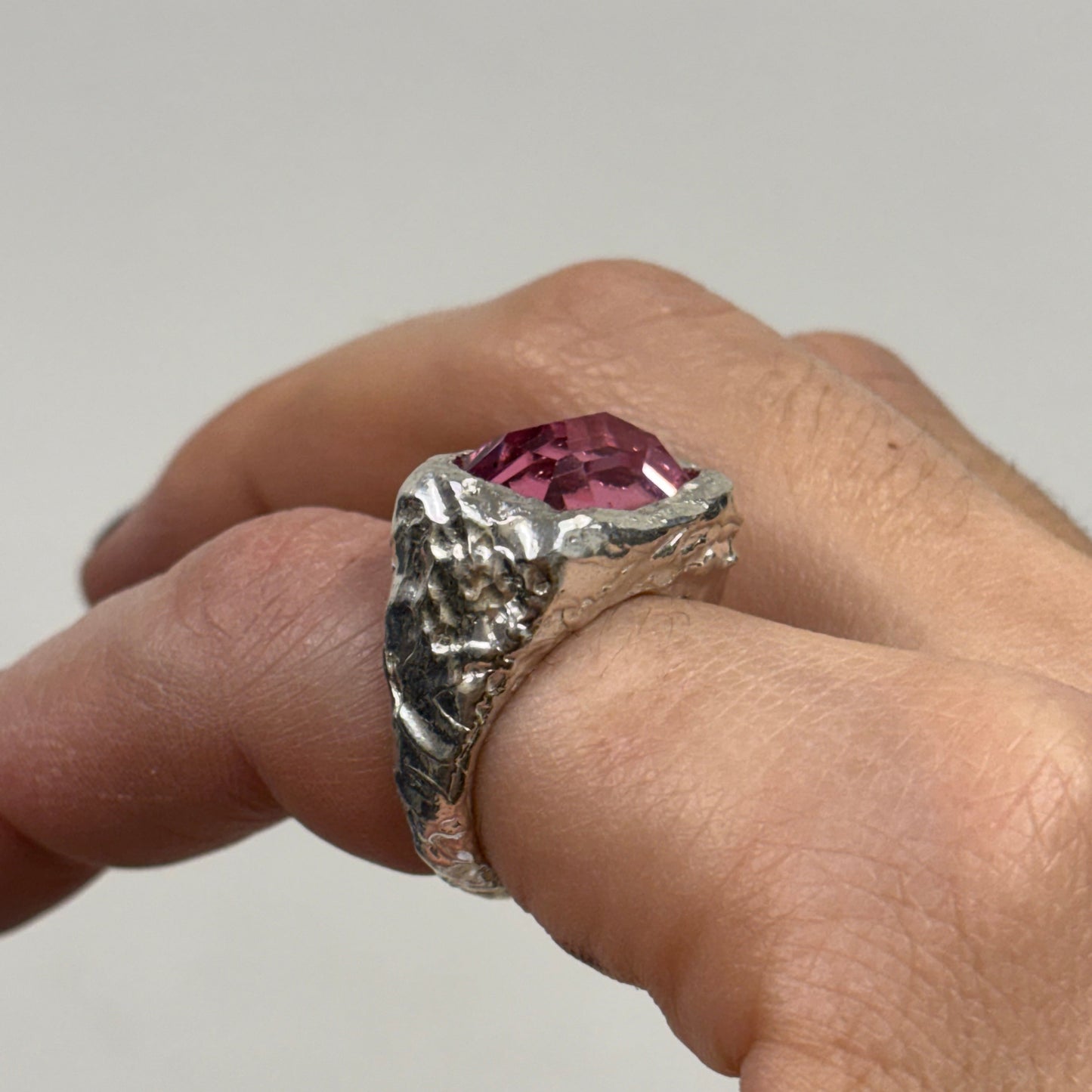ANILLO PINK PLATA