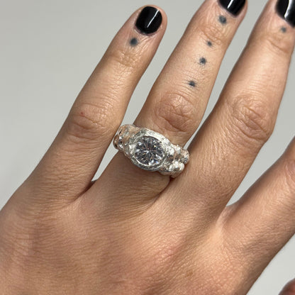 CROCO SILVER WHITE STONE