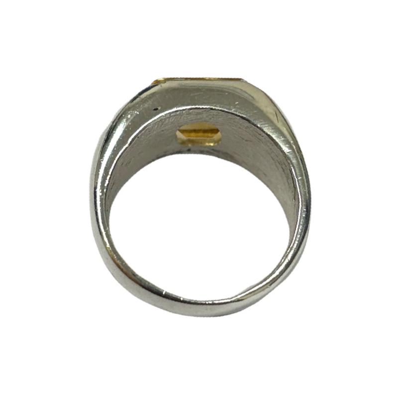 ANILLO SELLO PLATA Y CITRINO