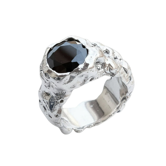 CROCO SILVER BLACK STONE